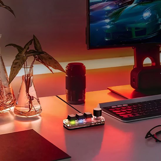 Clavier Macro Compact Programmable – 3 Touches + Molette RGB Claviers & Périphériques Clic ton jeu