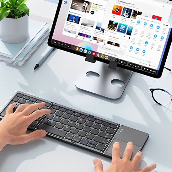 Clavier Pliable Bluetooth Multi-Appareils – Pavé Tactile & Touches Silencieuses Claviers & Périphériques Clic ton jeu