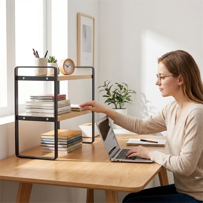 Étagère Bureau Malin | Métal, Bois & Zéro Encombrement Rangement bureau Clic ton jeu