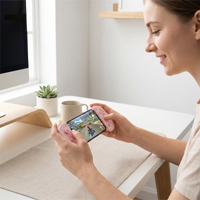 Manette téléphone | Ergonomique Rose Manette téléphone Clic ton jeu