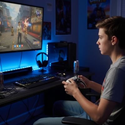 Manette PC sans fil | Bluetooth 20h Manette PC Clic ton jeu