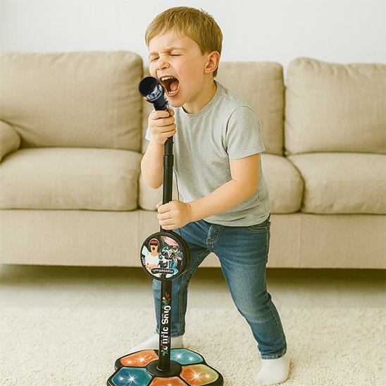 Micro Karaoké Enfant | Sur Pied Noir Microphone karaoké Clic ton jeu