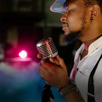 Micro Karaoké | Design Vintage Compact Microphone karaoké Clic ton jeu