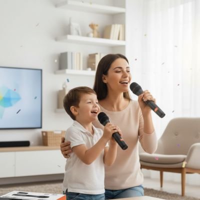 Micro Karaoké | Pack Duo Lumineux Microphone karaoké Clic ton jeu