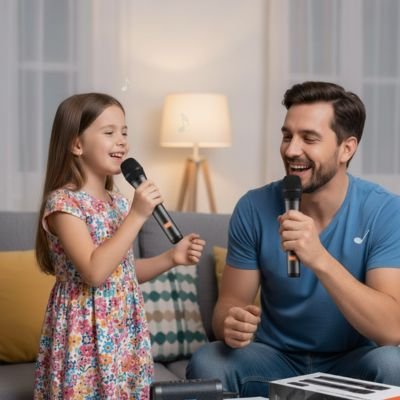 Micro Karaoké | Pack Duo Lumineux Microphone karaoké Clic ton jeu