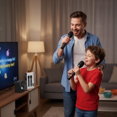 Micro Karaoké | Pack Duo Lumineux Microphone karaoké Clic ton jeu