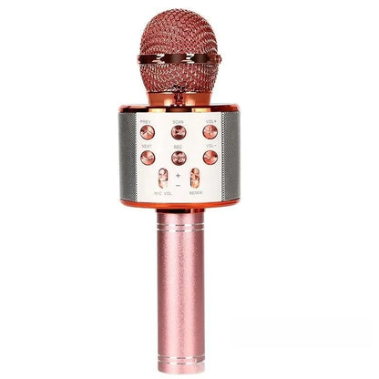Micro Karaoké Enfant | Effets Vocaux Rose doré Microphone karaoké Clic ton jeu