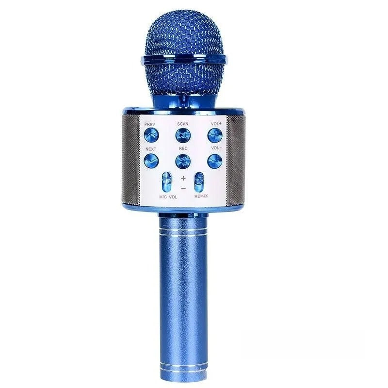 Micro Karaoké Enfant | Effets Vocaux Bleu Microphone karaoké Clic ton jeu